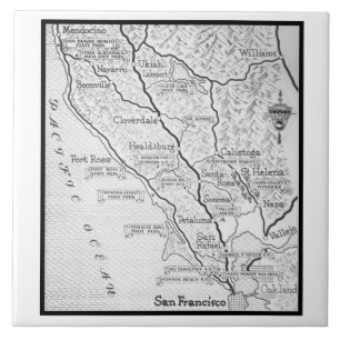 Vintage Weinkarte Fliese