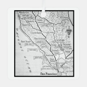 Vintage Weinkarte Ornament Aus Metall