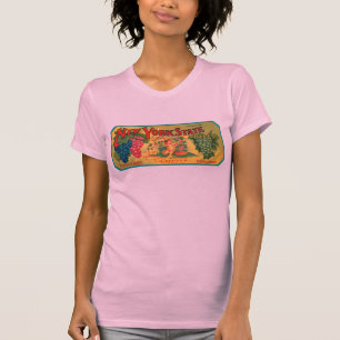 Vintage-Weinkisten-Kunst New York State T-Shirt