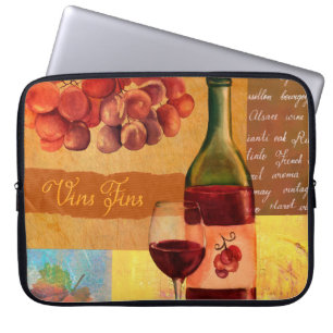 Vintage Weinkollektion mit Aquarell gezeichnet Laptopschutzhülle
