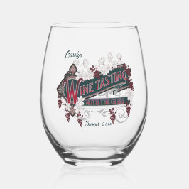 Vintage Weinprobe mit den Girls Weinglas Ohne Stiel