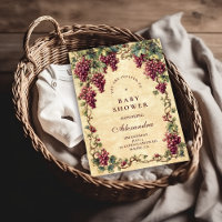 Vintage-Weinreben-Weingarten-Botanische Babyparty