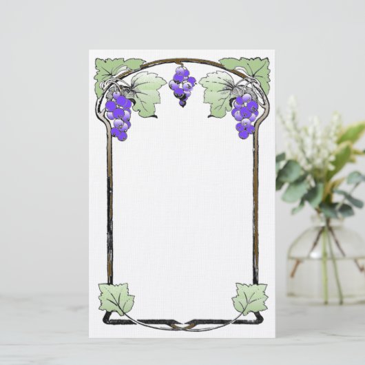 Vintage Weinstöcke Briefpapier (Stehend Vorderseite)