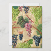 Vintage Weintrauben Einladung (Rückseite)