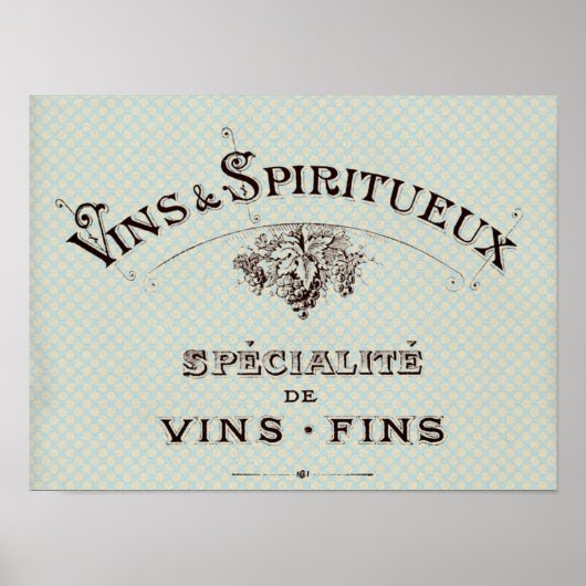 Vintage Weintypografie Poster (Vorne)