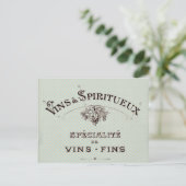 Vintage Weintypografie Postkarte (Stehend Vorderseite)