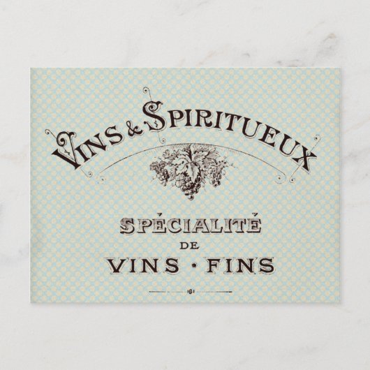 Vintage Weintypografie Postkarte (Vorderseite)