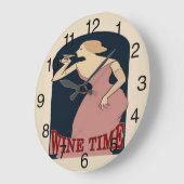 Vintage Weinzeit, Große Wanduhr (Winkel)