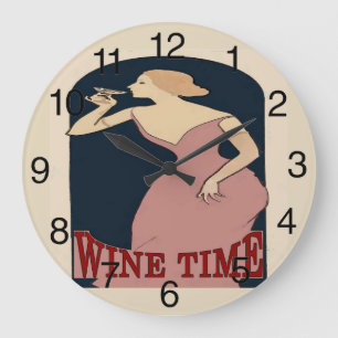 Vintage Weinzeit, Große Wanduhr
