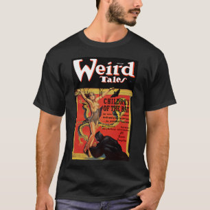 Vintage Weird Tales Magazin Mann und Frau Gesicht  T-Shirt