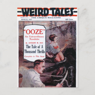 Vintage-Weird-Tales-Ooze-Cover-1923-Kunst Postkarte