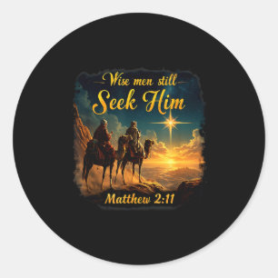 Vintage Weise Männer suchen ihn noch Jesus 3 König Runder Aufkleber