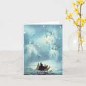 Vintage Weisen und Engel Weihnachtskarte Karte (Gelbe Blume)