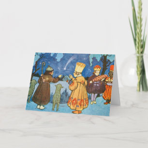 Vintage Weisen und Schafe an Weihnachten