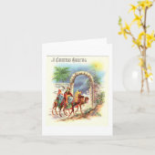 Vintage Weisen Weihnachtskarte Karte (Gelbe Blume)