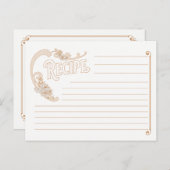 Vintage weiß-goldene Rezeptionskarten Postkarte (Vorne/Hinten)
