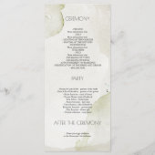 Vintage weiße Blume Elegante Hochzeitsprogramme Programm (Rückseite)