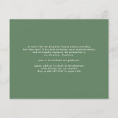 Vintage weiße Blume Foto Abschluss Einladung (Rückseite)