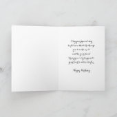 Vintage weiße Blume Godmutter Geburtstag Karte (Innenseite)