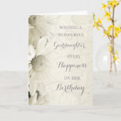 Vintage weiße Blume Godtochter Geburtstag Karte (Gelbe Blume)