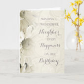 Vintage weiße Blume Nachbarschaft Geburtstag Karte (Gelbe Blume)