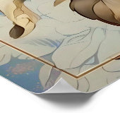 VINTAGE WEISSE BLUME POSTER (Ecke)