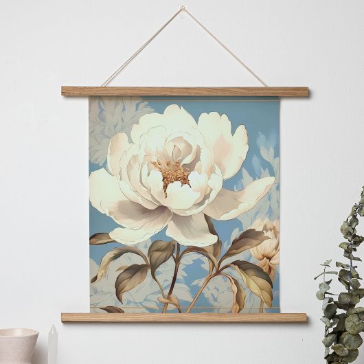 VINTAGE WEISSE BLUME POSTER