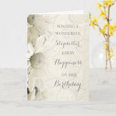 Vintage weiße Blume Stepsister Birthday Karte (Gelbe Blume)