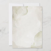 Vintage weiße Blume und Grüne Kinderdusche Einladung (Rückseite)