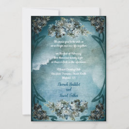 Vintage weiße Blume Wolkenkratzer Romantische Hoch Einladung