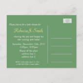 Vintage weiße Lilie Blume Babydusche Postkarten (Rückseite)