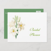 Vintage weiße Lilie Blume Brautparty Postkarten (Vorne/Hinten)