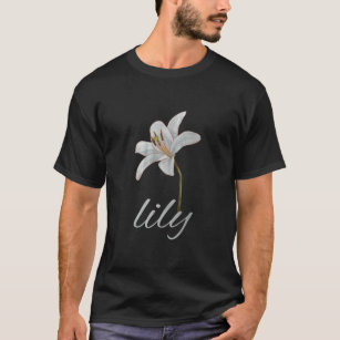Vintage weiße Lilie Blume Retro Blumenstrauß T - S T-Shirt