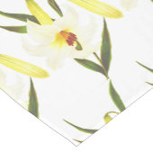 Vintage Weiße Lilie Kurzer Tischläufer (Ecke)