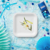 Vintage Weiße Lilie Pappteller (Party)