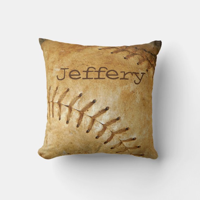 Vintage, weiße Naht im Baseball Kissen (Vorderseite)