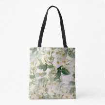 Vintage Weiße Rose Botanische Ästhetik-Tasche