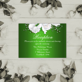 Vintage Weiße Rosen an der Rezeption für Grüne Hoc Begleitkarte