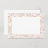 Vintage weiße Rosen Mitteilungskarte (Vorne/Hinten)