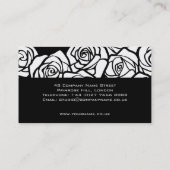 Vintage weiße Rosen Visitenkarte (Rückseite)