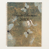 Vintage weiße Schmetterlinge und fliegende Lüster Planer (Vorderseite)