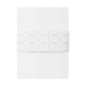 Vintage weiße Spitze Mit Monogramm Einladungsbanderole (Rückseitenbeispiel)