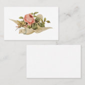 Vintage Weiße Taube und Blume Visitenkarte (Vorne/Hinten)