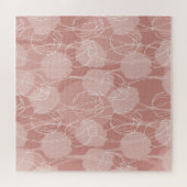 Vintage weiße Tulpen Rosa Hintergrund Puzzle (Horizontal)