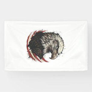Vintage-Weißkopfadler-patriotisches-Ätz-Shirt-Desi Banner