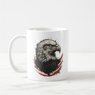 Vintage Weißkopfseeadler Patriotische Gravur Shirt Kaffeetasse