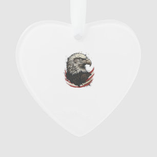 Vintage Weißkopfseeadler Patriotische Gravur Shirt Ornament
