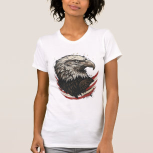 Vintage-Weißkopfseeadler-patriotisches Gravur-Shir T-Shirt
