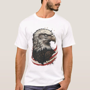 Vintage-Weißkopfseeadler-patriotisches-Shirt-Desig T-Shirt