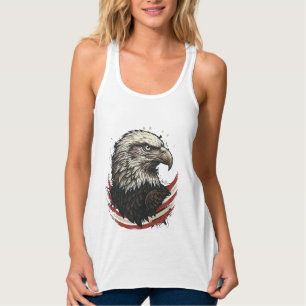 Vintage-Weißkopfseeadler-patriotisches-Shirt-Desig Tank Top